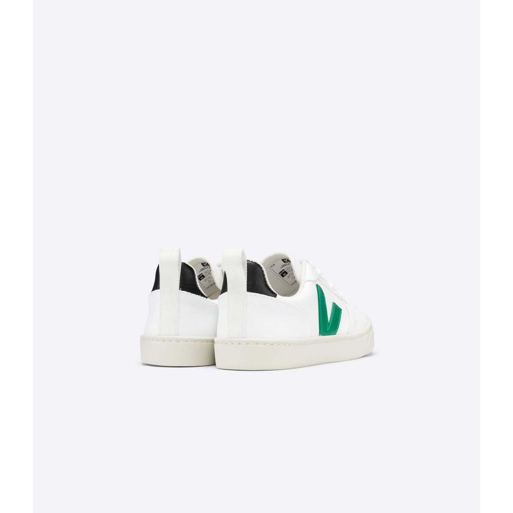 Pantofi Copii Veja V-10 LACE CWL White/Green | RO 788TCE